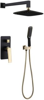 Душевой комплект Boheme Venturo чёрный/золото 384-B